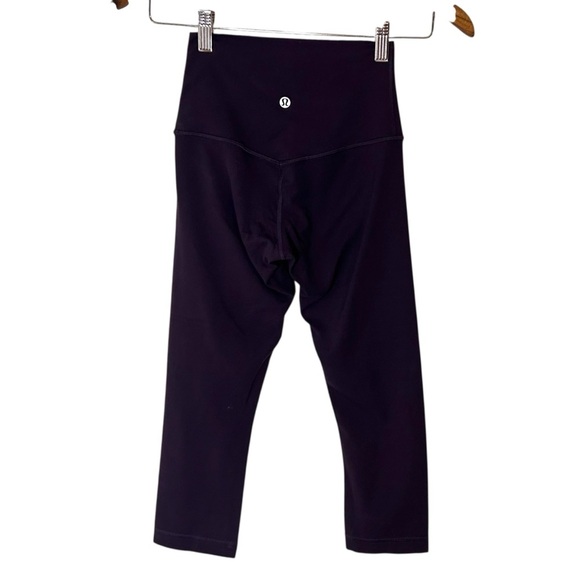 Lululemon Align Crop *19" Black Grape High Waisted Cropped Leggings- Size 2 - Picture 6 of 13
